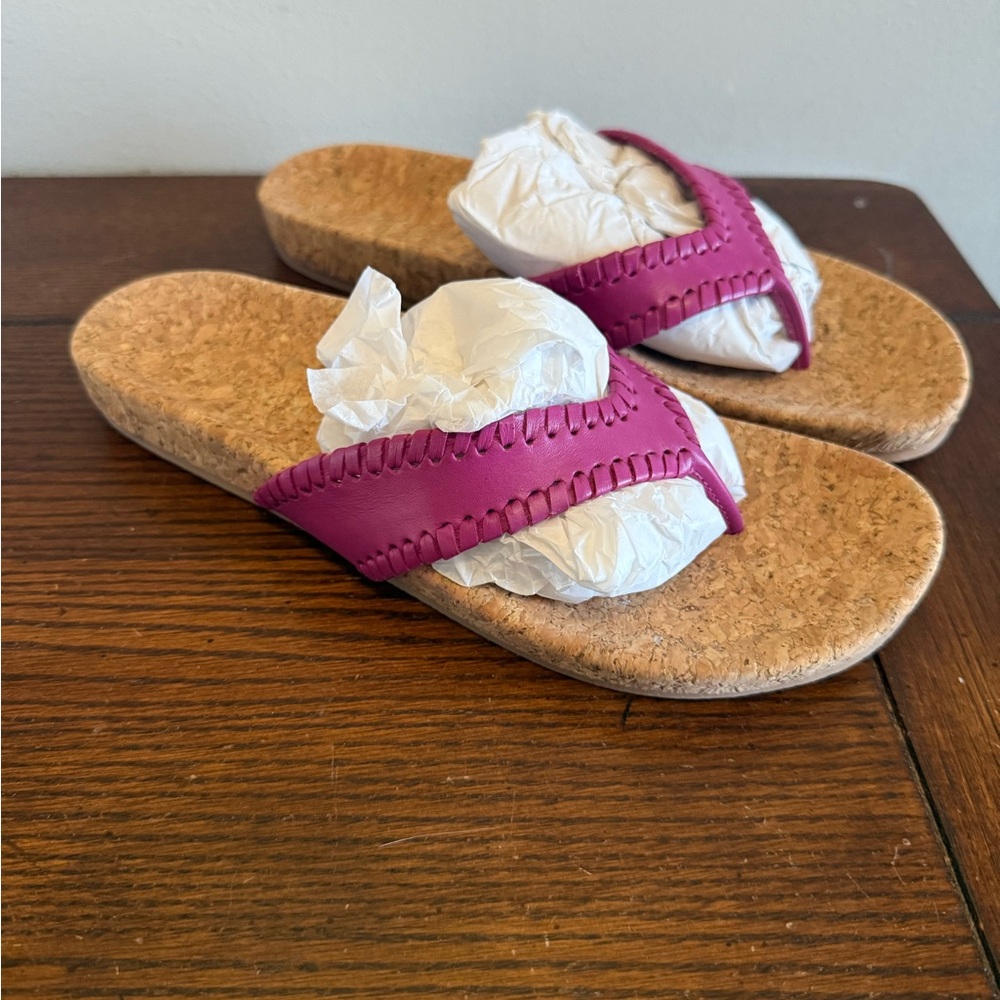 Jack Rogers‎ Hot Pink Cork Women's Sandals flip flops New 7.5